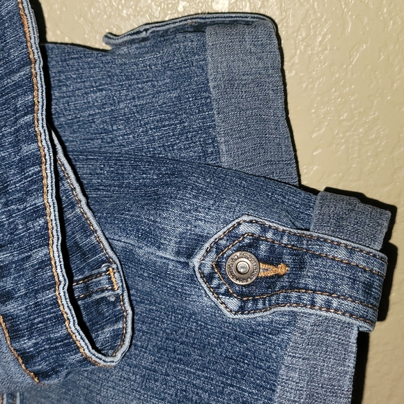 Sz 22 Hot Bottoms Capri Jeans with button tab cuffs and designed pockets - Picture 2 of 6